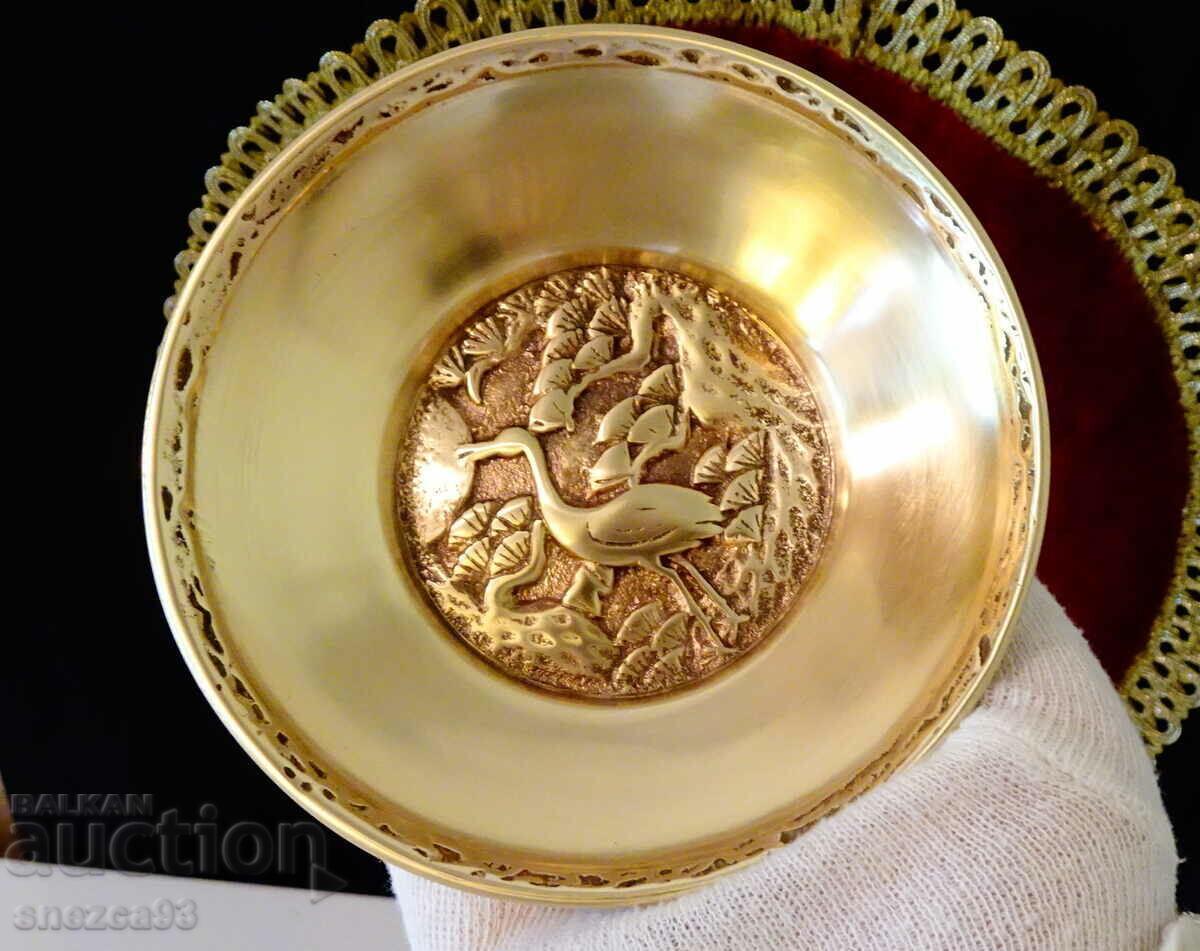 Bronze candy box Crane, marked. with price 29.00 BGN | € 14.83 Bronze candy box Crane, marked. with price 29.00 BGN | € 14.83