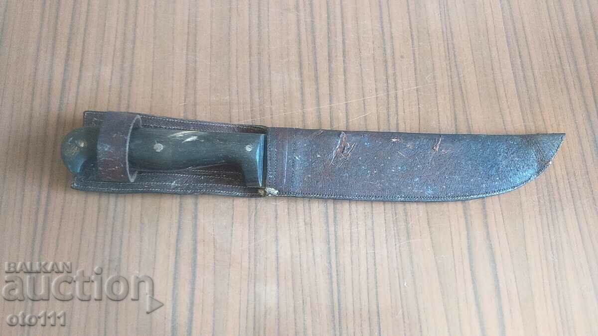 STURDY OLD KNIFE, BUFFALO HORN, CANIA