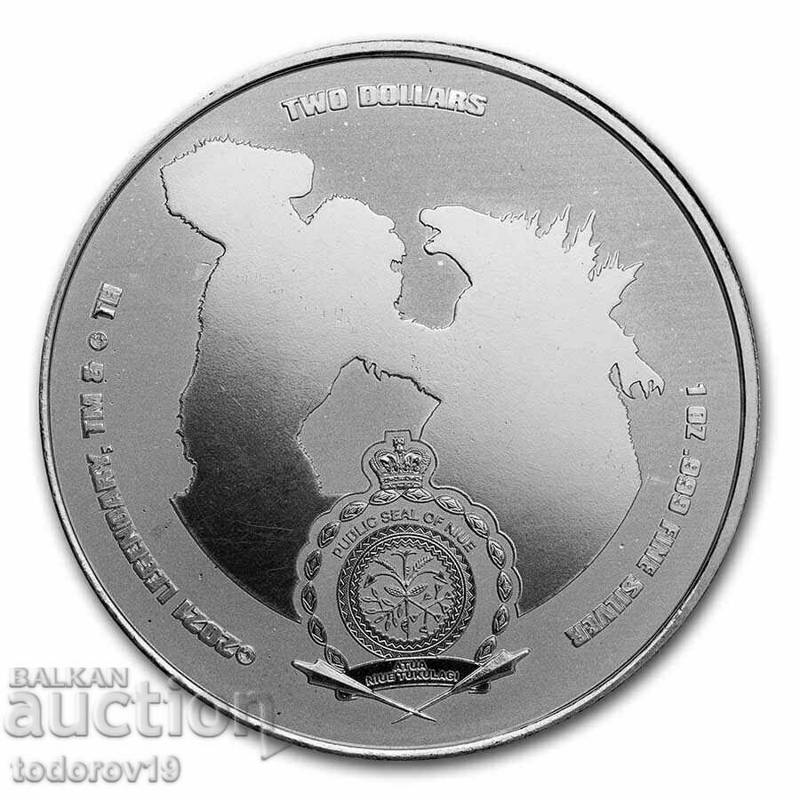 1 oz Silver Godzilla 2021 Niue with price 121.99 BGN | € 62.37 1 oz Silver Godzilla 2021 Niue with price 121.99 BGN | € 62.37