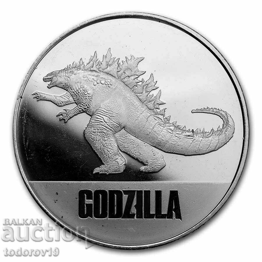 1 ουγκιά Silver Godzilla 2021 Niue