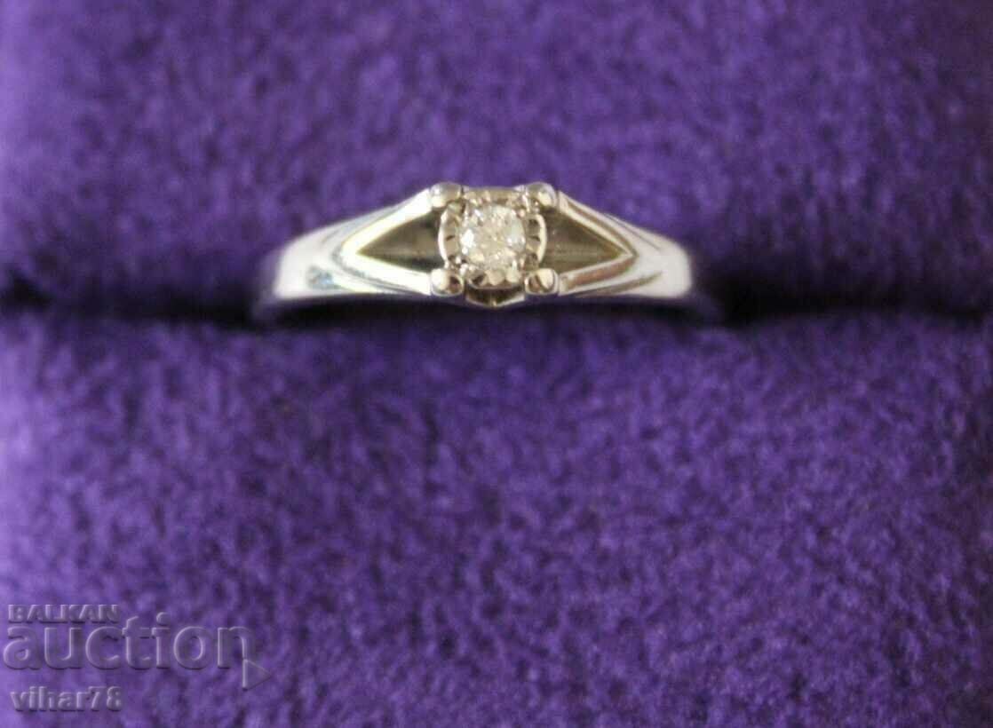 9K WHITE GOLD DIAMOND RING with price 349.99 BGN | € 178.95 9K WHITE GOLD DIAMOND RING with price 349.99 BGN | € 178.95