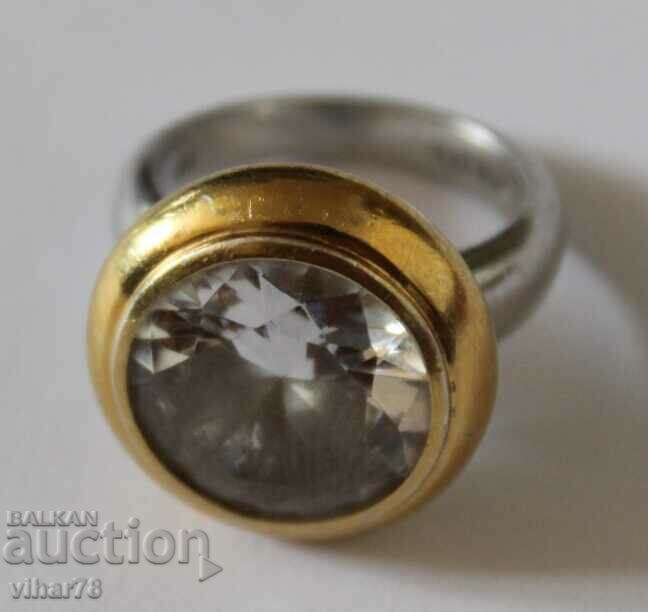 Silver Ring with Gilding-TI SENTO MILANO - 5