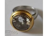 Silver Ring with Gilding-TI SENTO MILANO
