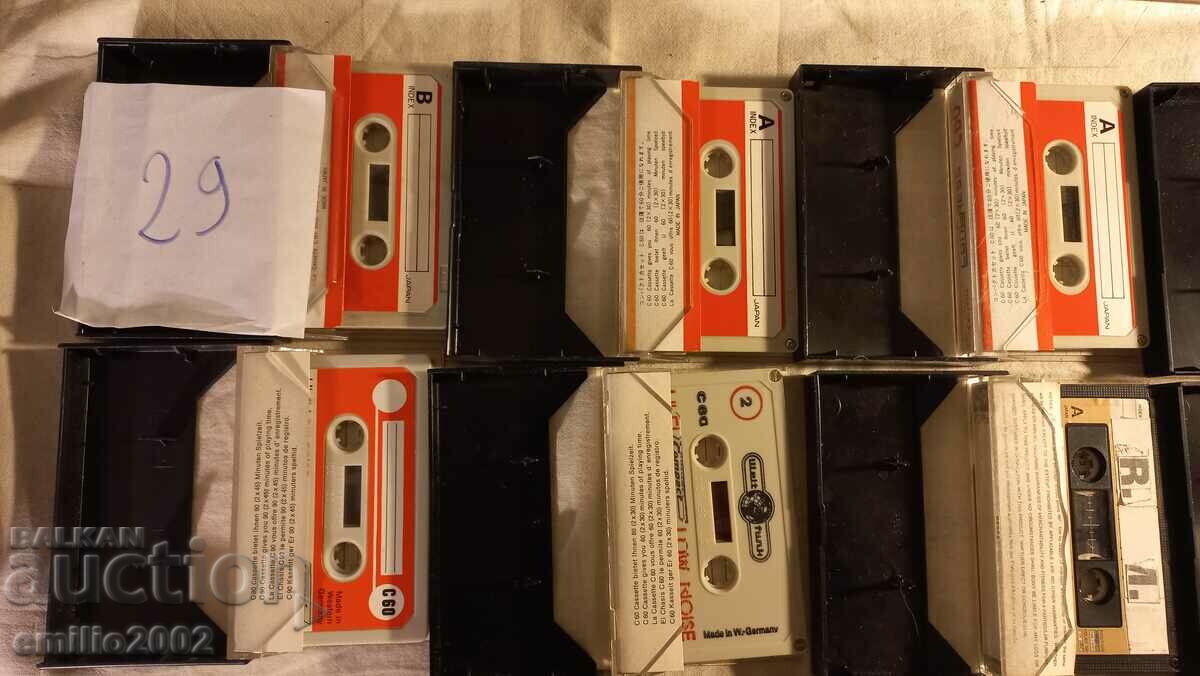 Audio cassettes 10pcs 29 with price 9.00 BGN | € 4.60 Audio cassettes 10pcs 29 with price 9.00 BGN | € 4.60