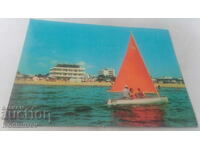 Пощенска картичка Слънчев бряг Хотели Ропотамо и Чайка 1967
