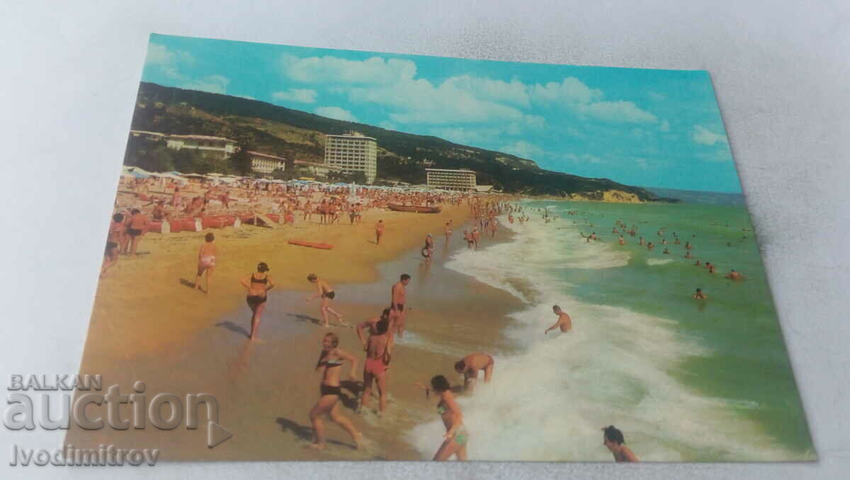 Postcard Golden Sands Beach 1975