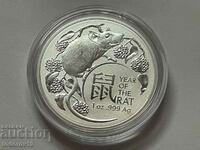 1 oz Silver Lunar Year of the Mouse /RAM/ 2020