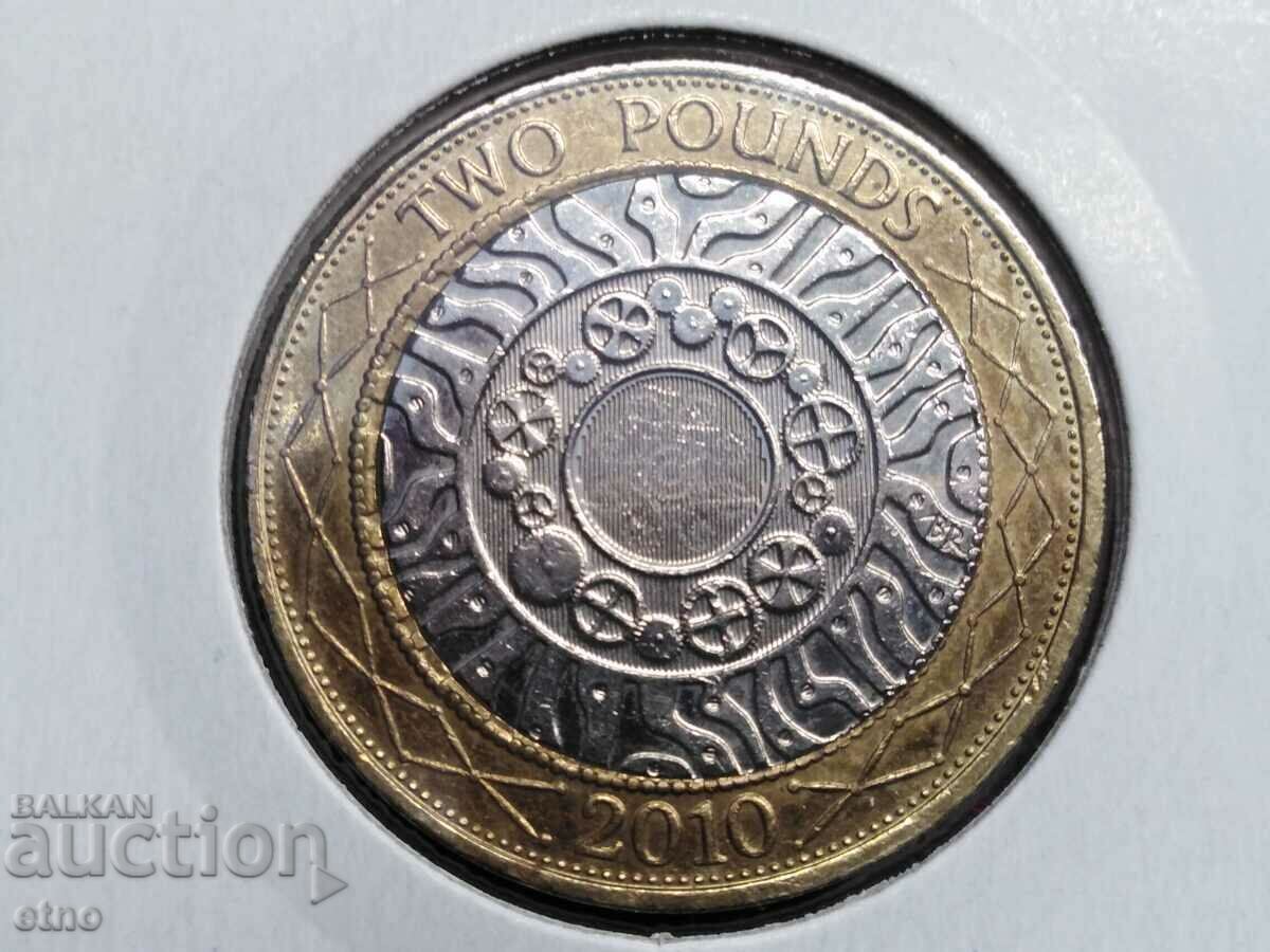2 LIBRE 2010 MAREA BRITANIE, monedă, monede