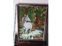 BEAUTIFUL HORSES IN THE RIVER TAPESTRY