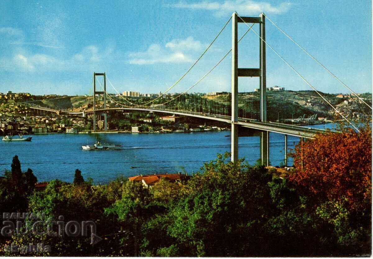 Стара картичка - Истанбул, Моста над Босфора