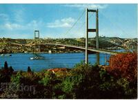 Carte poștală veche - Istanbul, Podul Bosfor