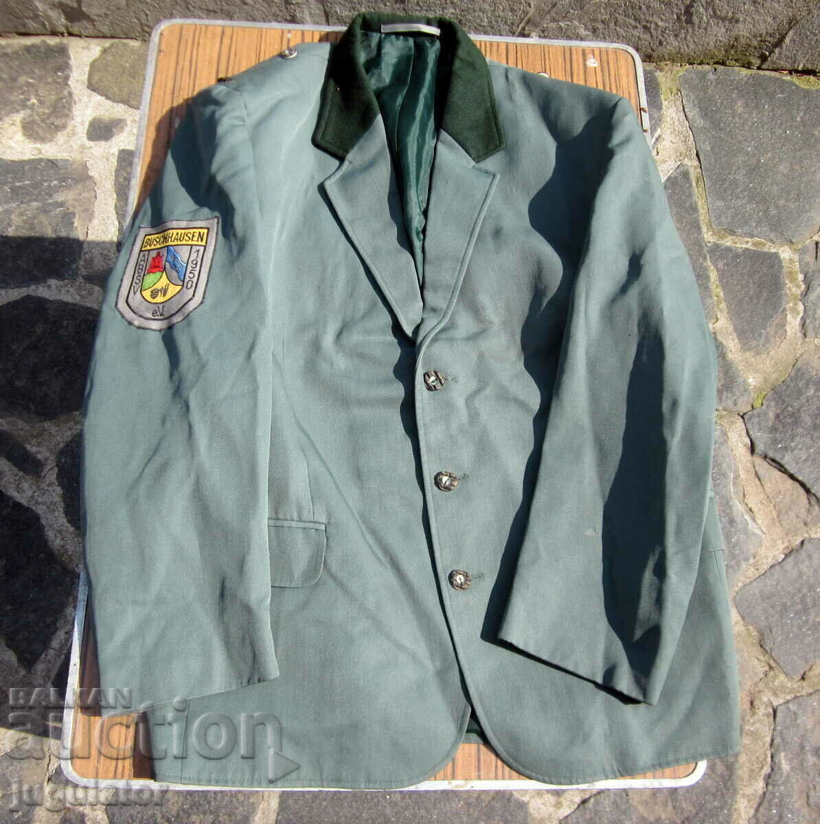OLD GERMAN JACKET WITH BUSCHHOUSEN STRIPE 1950 OLD GERMAN JACKET WITH BUSCHHOUSEN STRIPE 1950