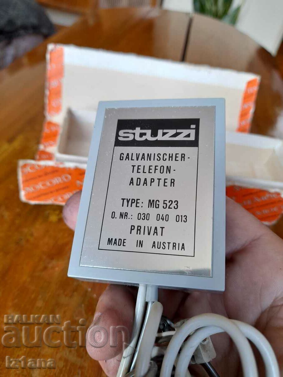 Delivery of Old Stuzzi telephone adapter Delivery of Old Stuzzi telephone adapter
