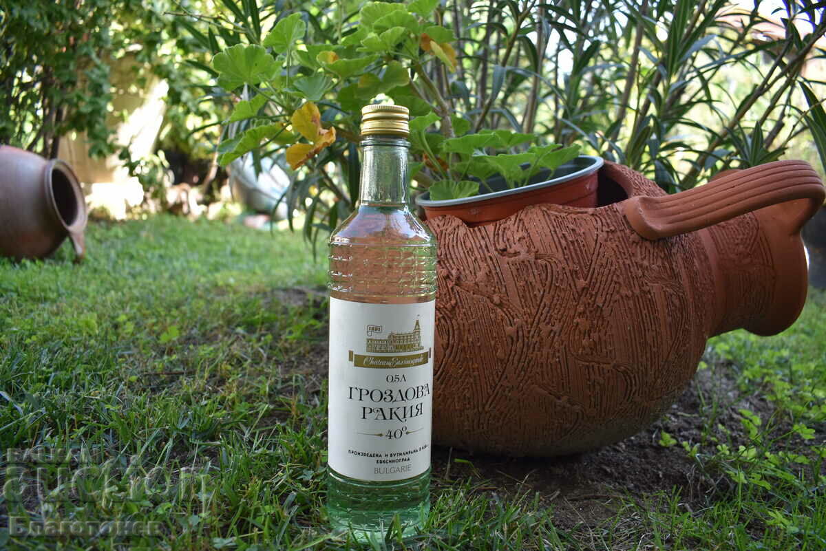 Стара бутилка гроздова ракия 1970-1980 година с цена 245.00 лв. | € 125.27 Стара бутилка гроздова ракия 1970-1980 година с цена 245.00 лв. | € 125.27