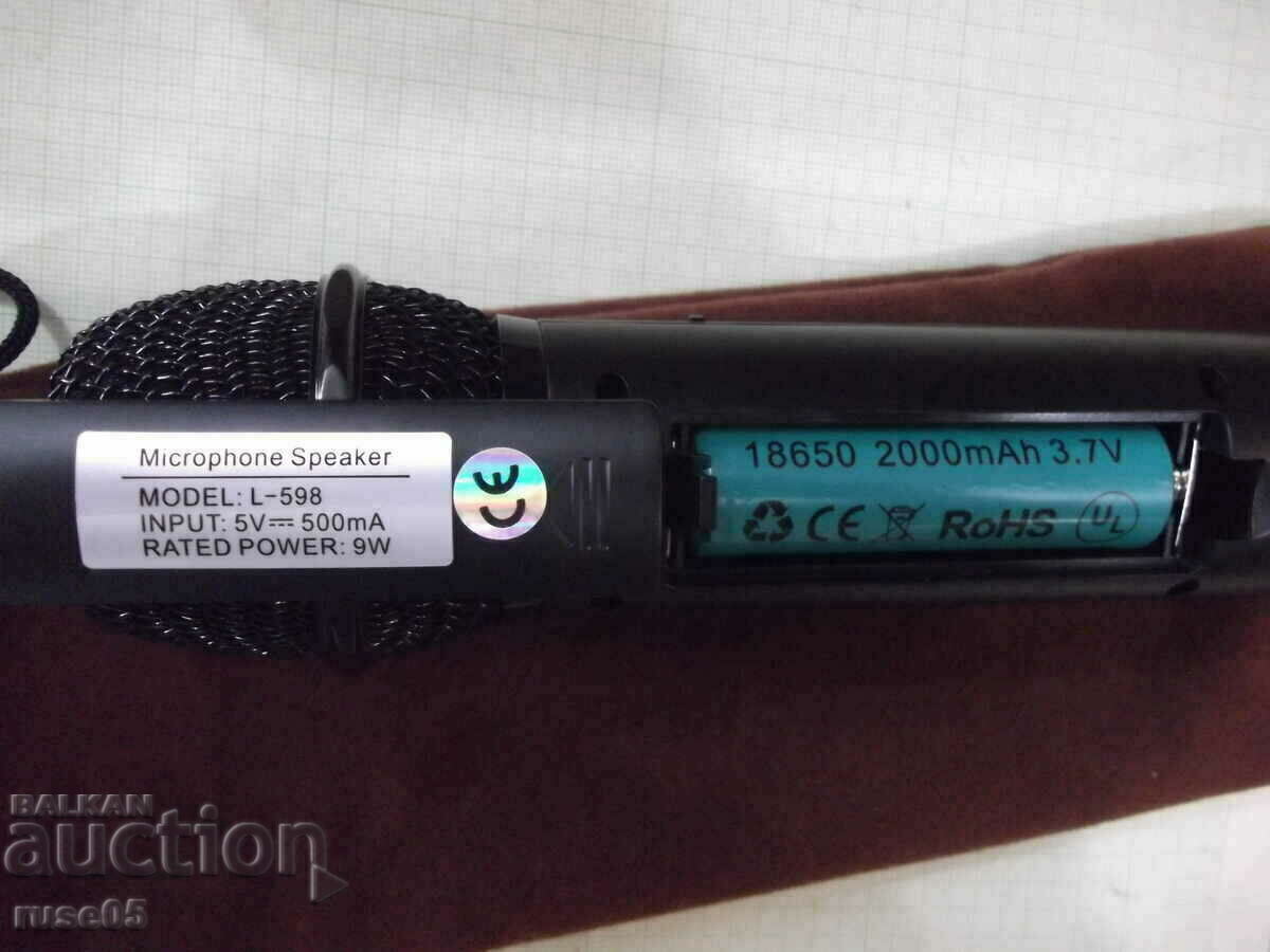 Karaoke microphone "L-598" bluetooth with built-in speaker new - 7