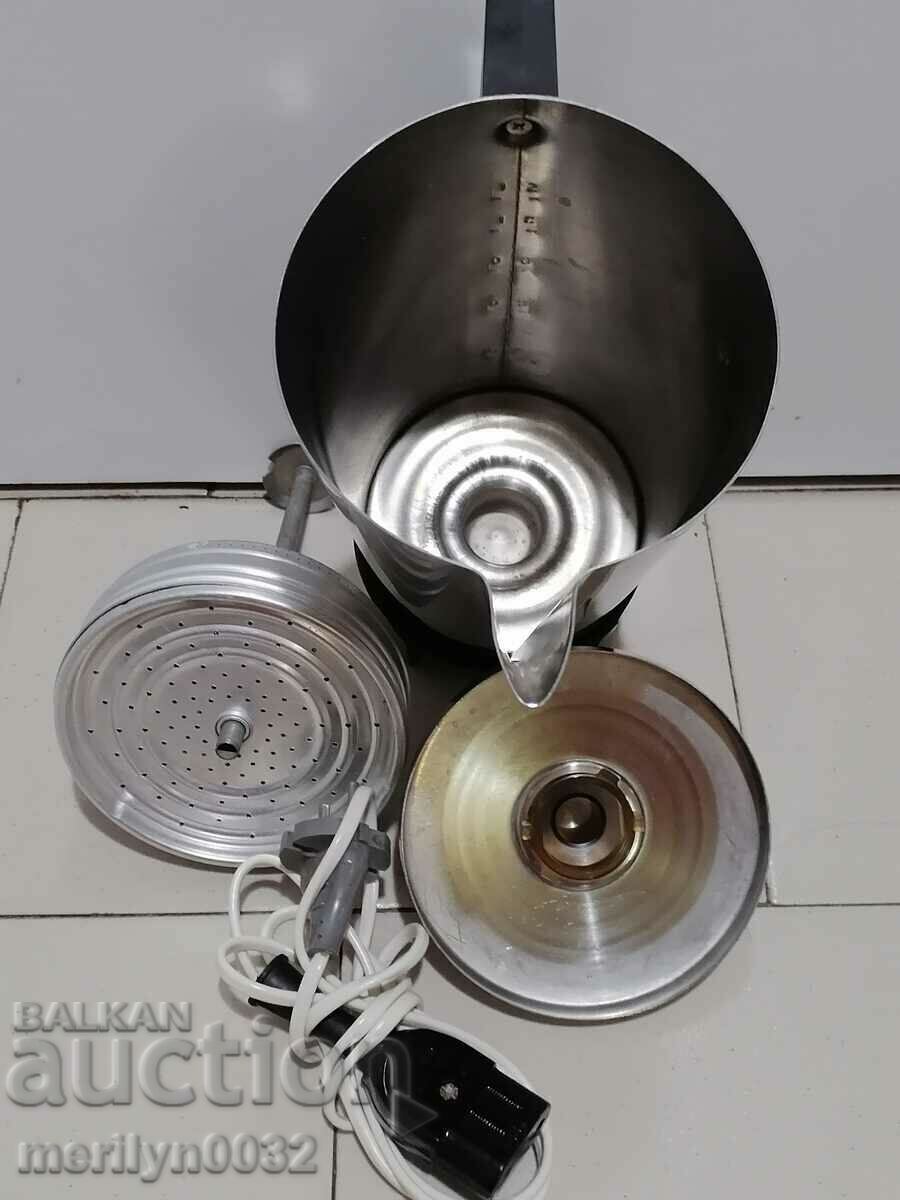 Old electric kettle USSR chrome nickel inox coffee pot kettle UNUSED - 7 Old electric kettle USSR chrome nickel inox coffee pot kettle UNUSED - 7