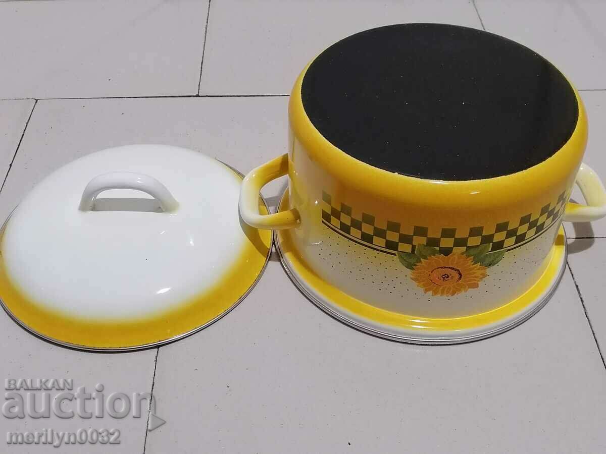 Enamel pot, USSR, dish with enamel dishes, 80s - 5 Enamel pot, USSR, dish with enamel dishes, 80s - 5