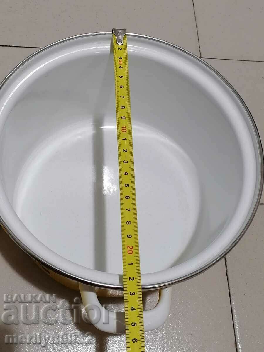 Enamel pot, USSR, dish with enamel dishes, 80s - 6 Enamel pot, USSR, dish with enamel dishes, 80s - 6