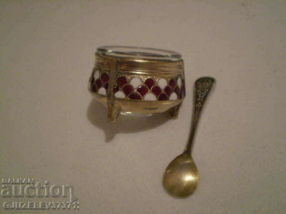 Old Russian Mustard Caviar Caviar Enamel Melchio Gilt - 6 Old Russian Mustard Caviar Caviar Enamel Melchio Gilt - 6