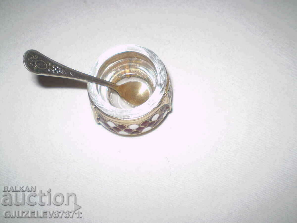 Old Russian Mustard Caviar Caviar Enamel Melchio Gilt - 7 Old Russian Mustard Caviar Caviar Enamel Melchio Gilt - 7