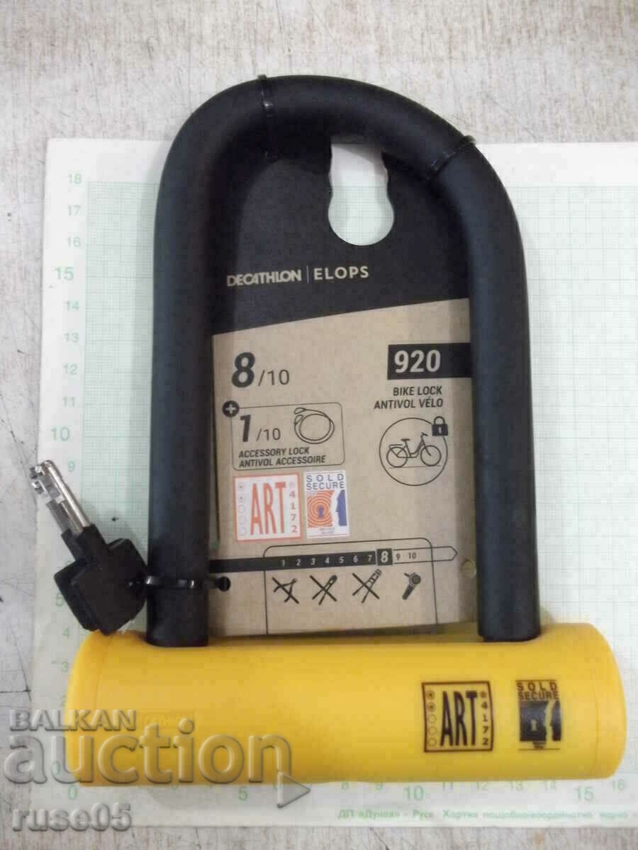 Padlock clamp 900 yellow to lock a wheel new