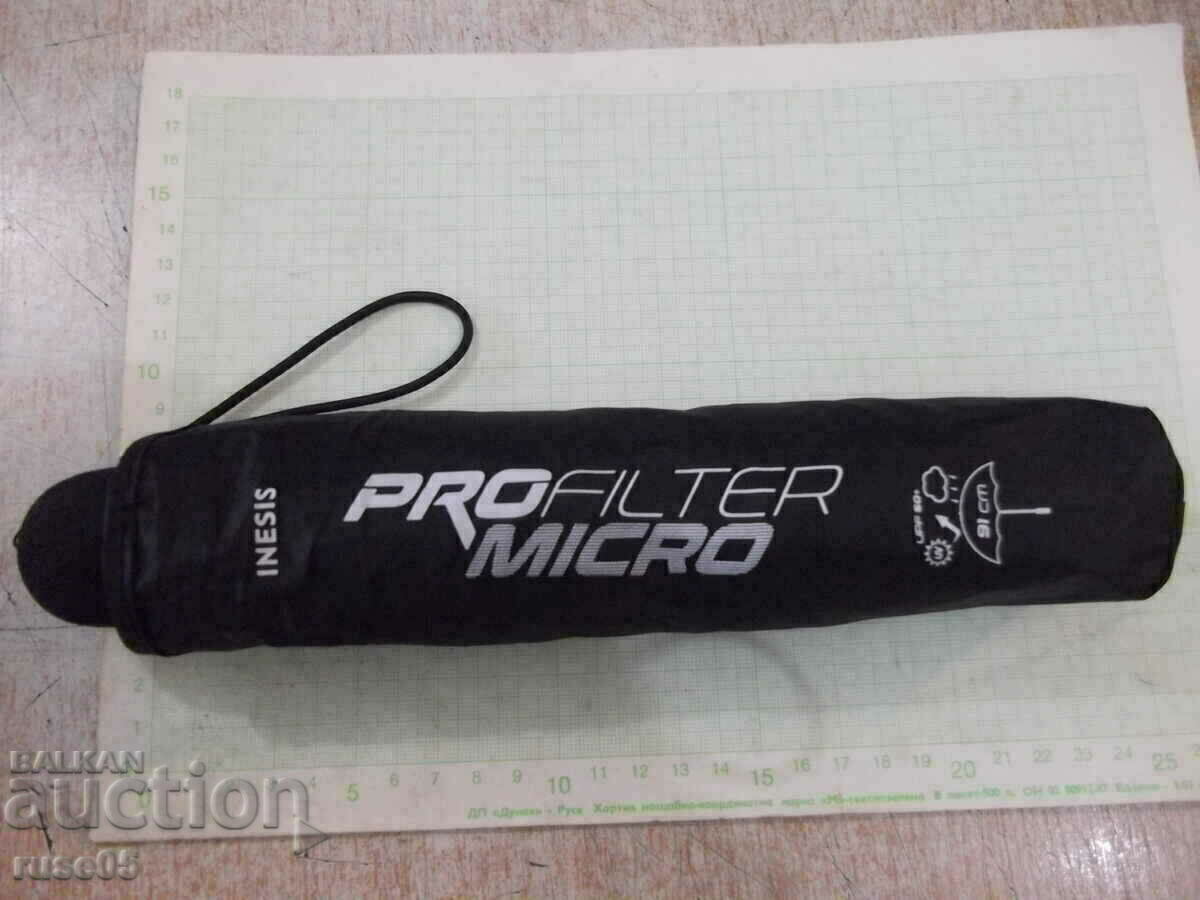 Umbrella "PROFILTER MICRO - 91 cm." black new with price 15.00 BGN | € 7.67 Umbrella "PROFILTER MICRO - 91 cm." black new with price 15.00 BGN | € 7.67