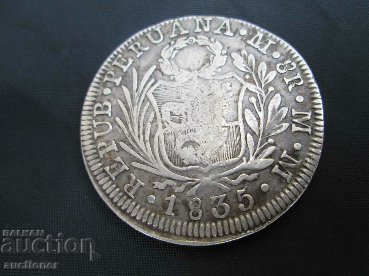 Delivery of PERU 8 REAL SILVER 1835