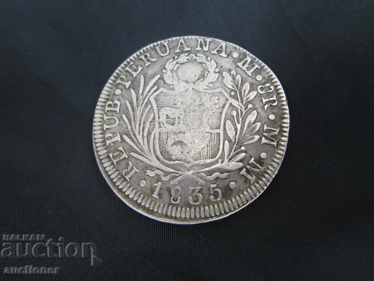 PERU 8 REAL SILVER 1835 - 5