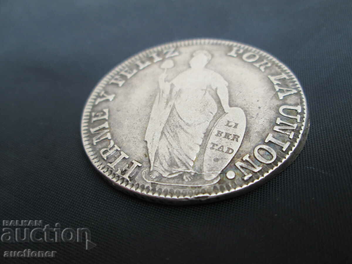 PERU 8 REAL SILVER 1835 - 7