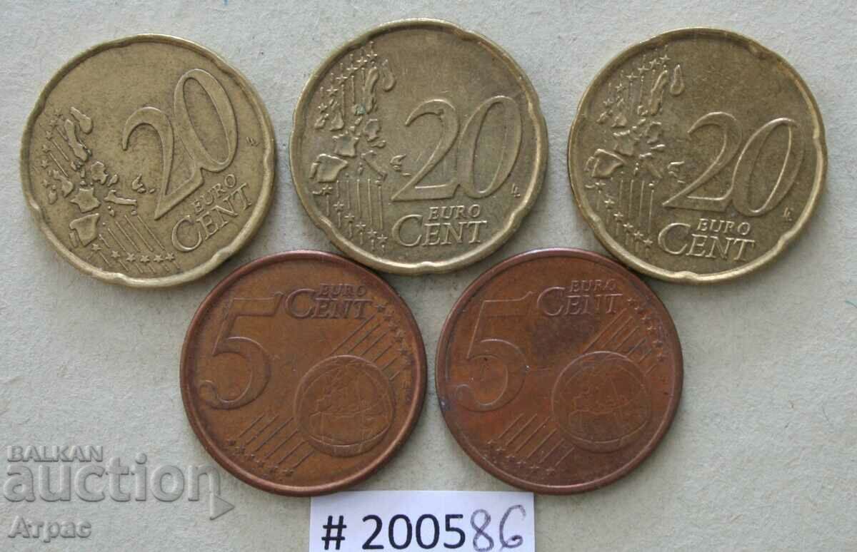 20 euro cents lot