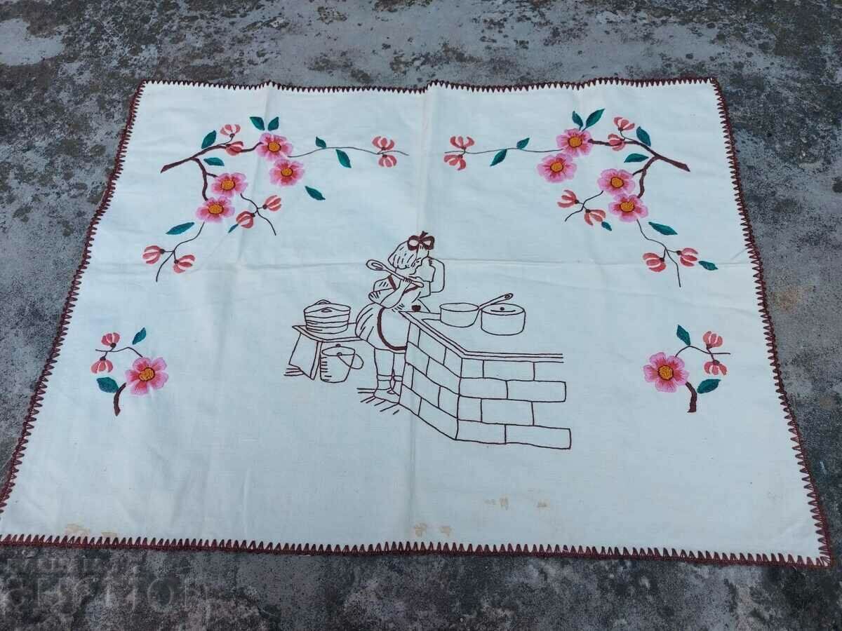 Auction OLD EMBROIDERED CARPET WALL CHECK RUG EMBROIDERY Auction OLD EMBROIDERED CARPET WALL CHECK RUG EMBROIDERY