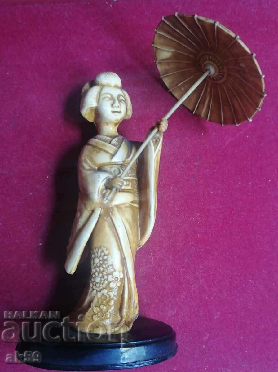 Japanese figurine - geisha - celluloid.
