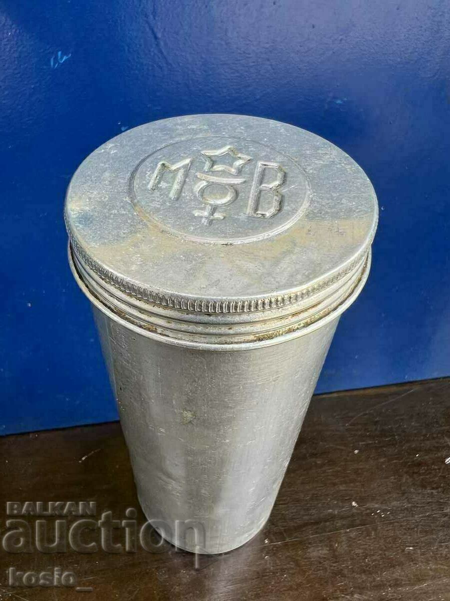Old military aluminum box