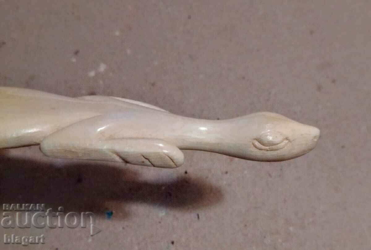 Auction  Ivory carving, figure "Salamander"