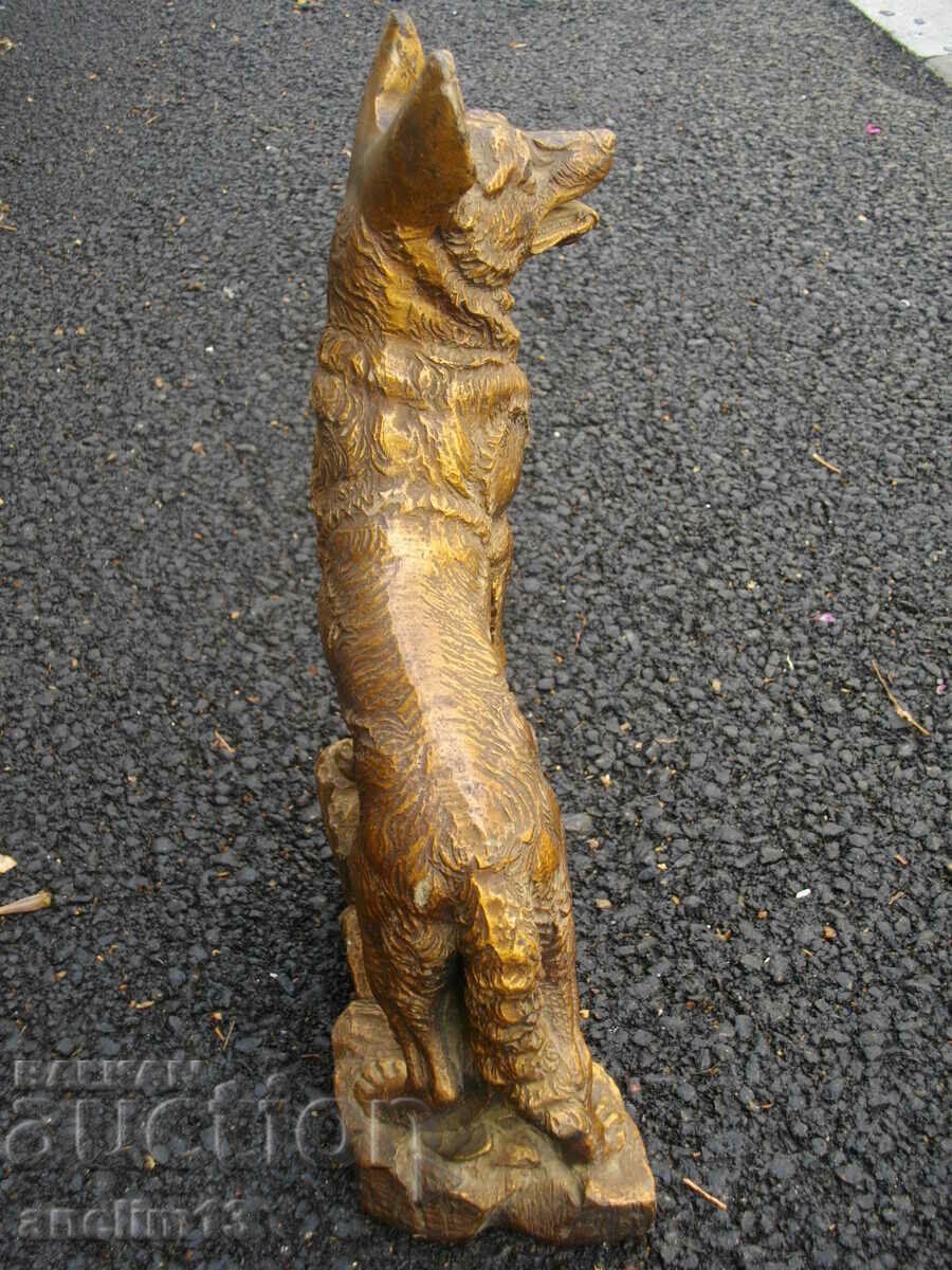 Livrarea STATUETA VECHE CERAMICĂ PĂSTOR GERMAN MARCAT