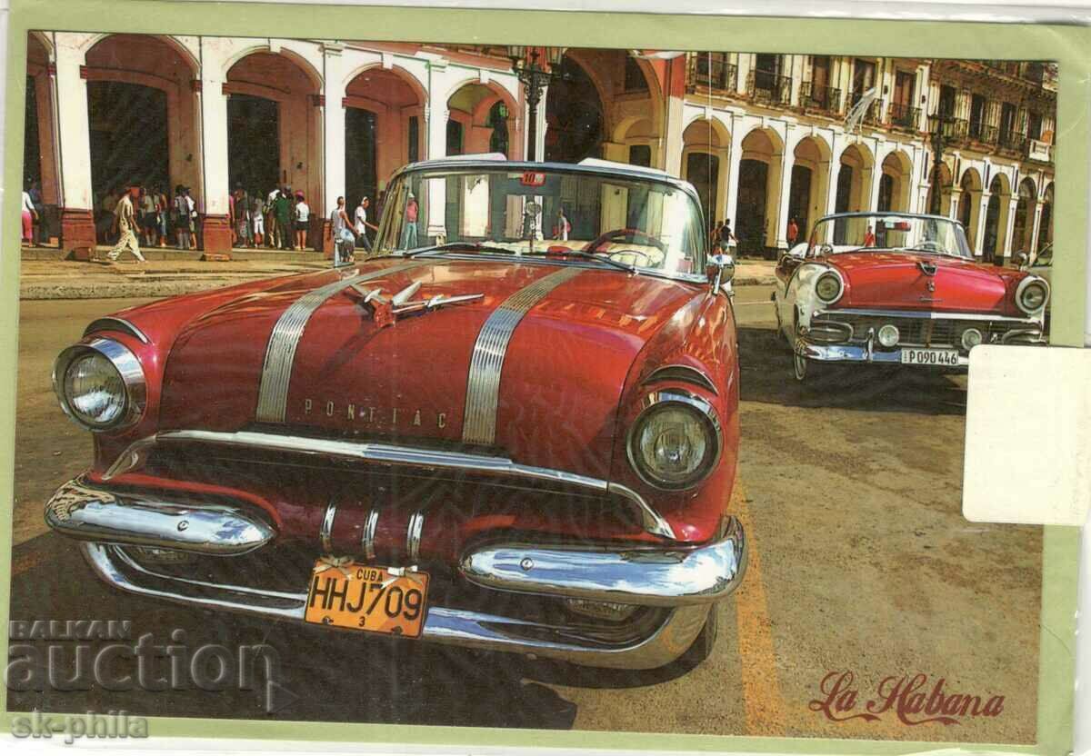 Carte poștală veche - mașină retro Pontiac