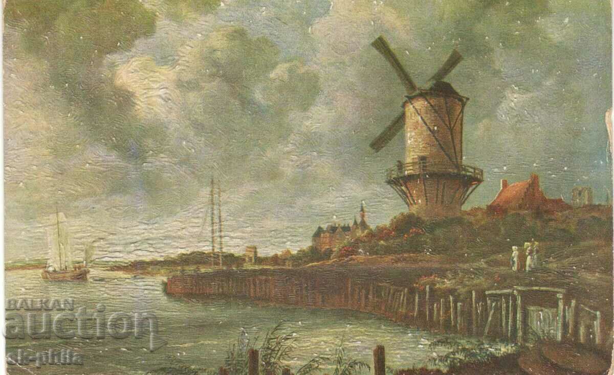 Old postcard - Windmill