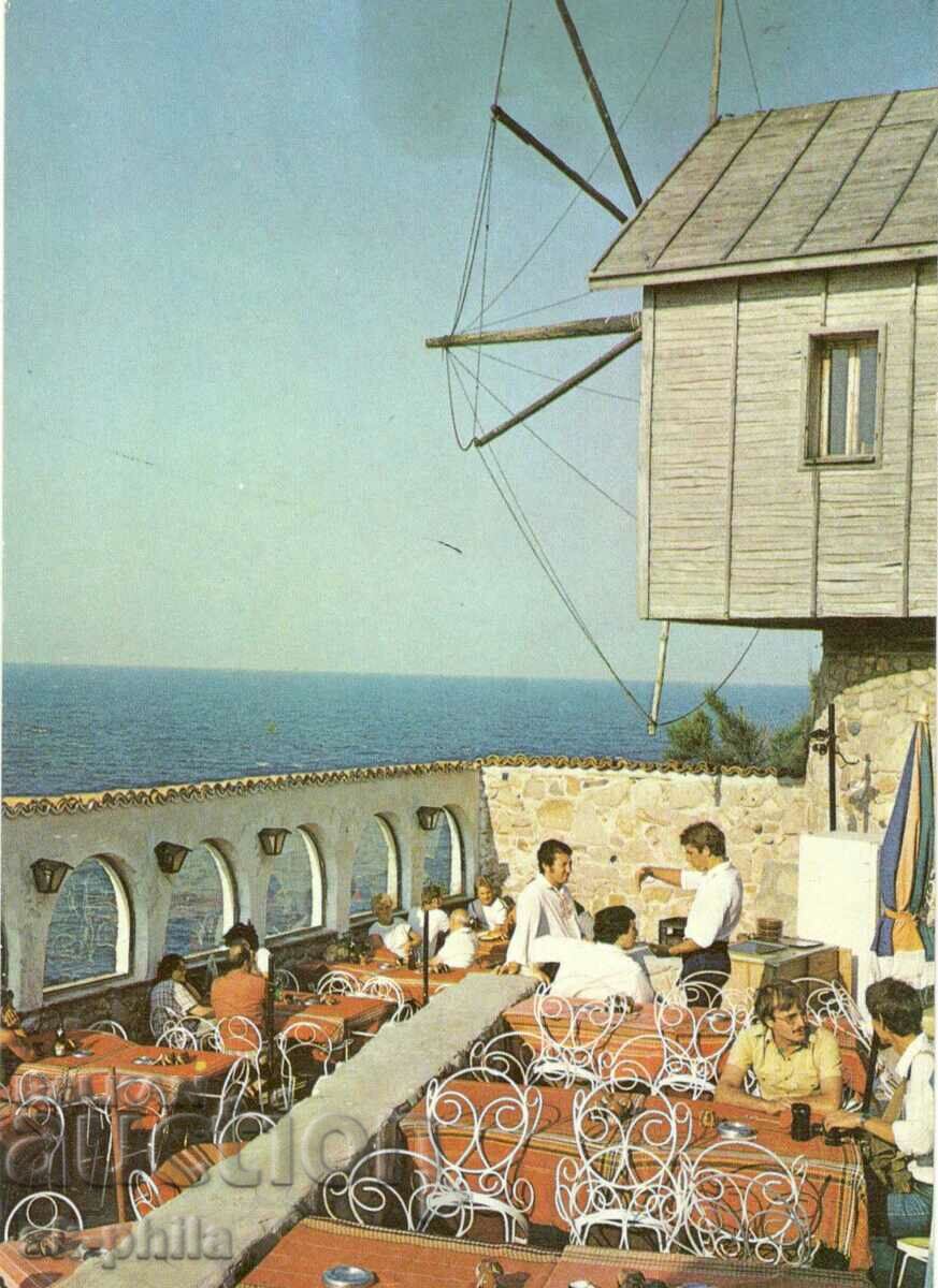 Стара картичка - Созопол, Ресторант "Вятърна мелница"