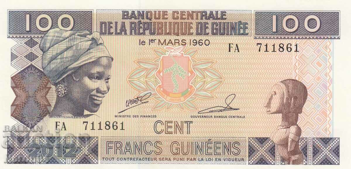 100 francs 2012, Guinea