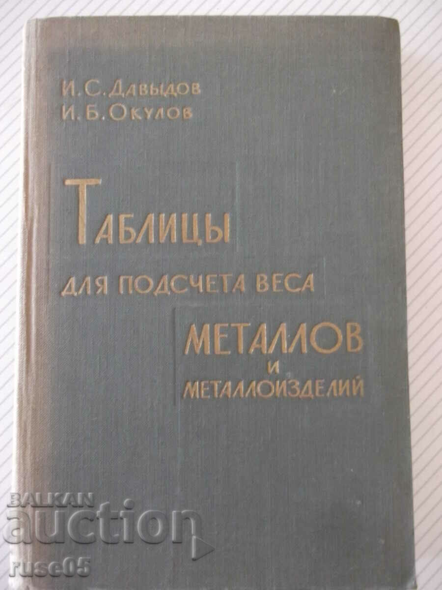 Cartea „Tabele pentru calcularea greutății metalelor...-I.Davydov”-424 st