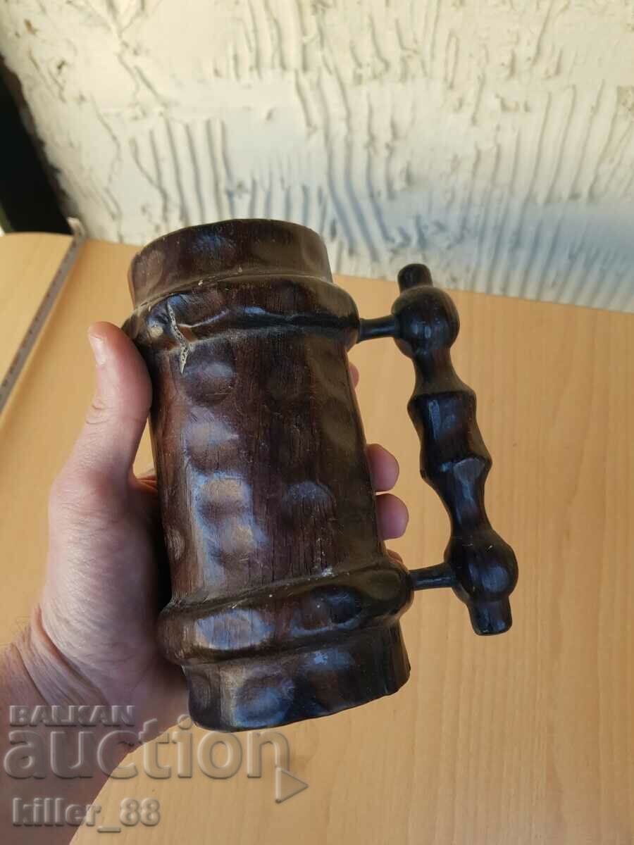 Beautiful wooden mug