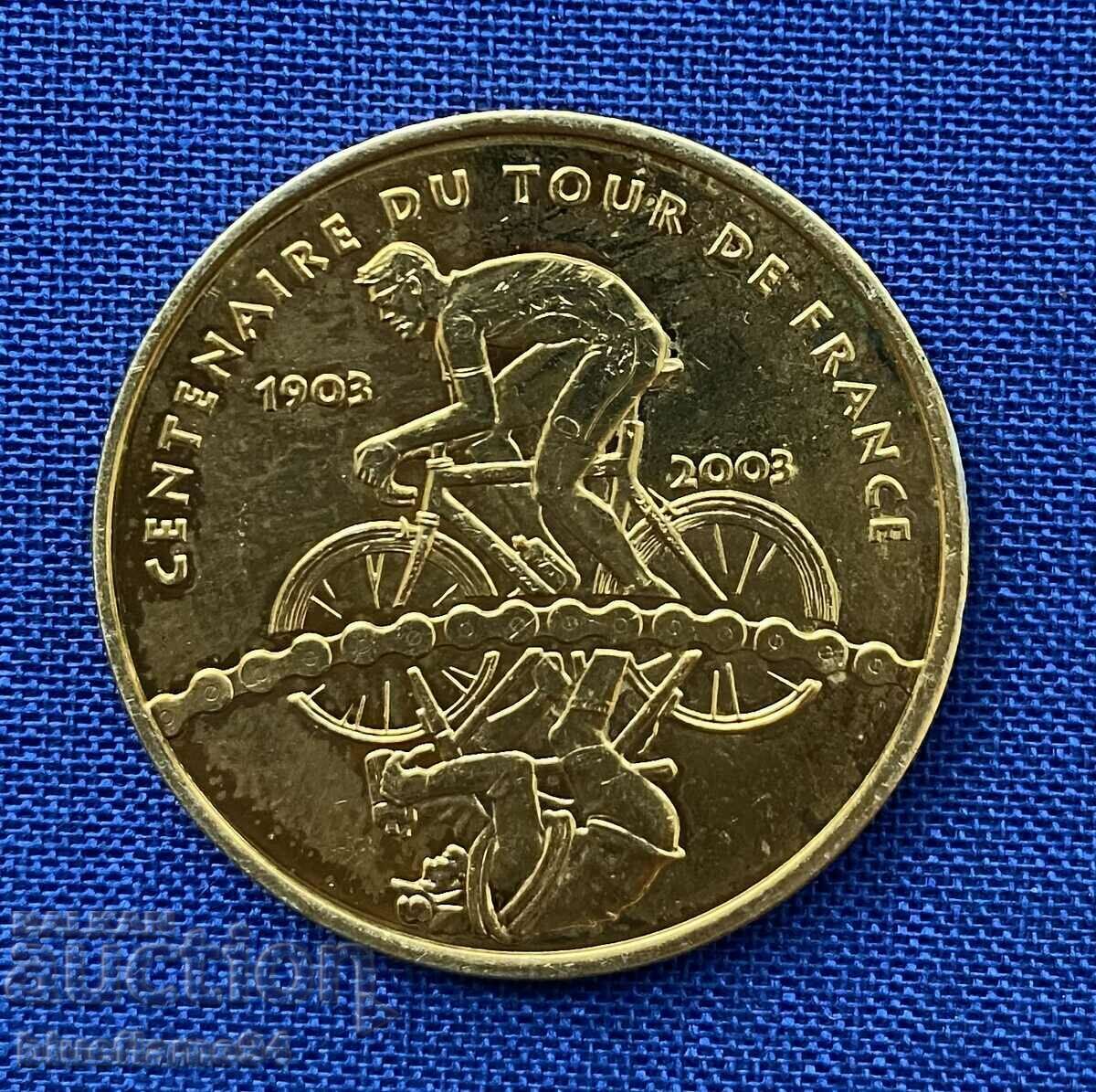 1/4 Euro Franța 2003 Turul Franței cu preț 38.00 BGN | € 19.43 1/4 Euro Franța 2003 Turul Franței cu preț 38.00 BGN | € 19.43