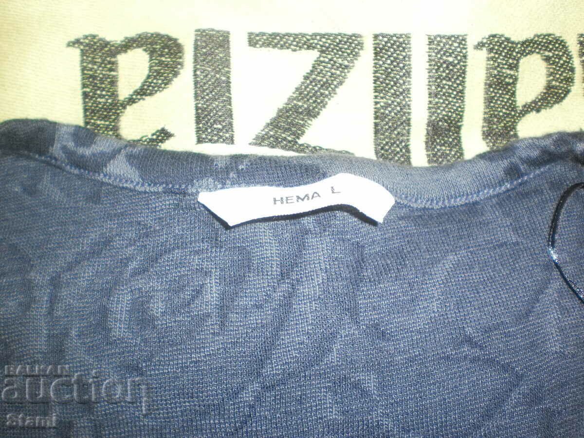 Blouse with buttons blue and black NO, size L, new with price 8.00 BGN | € 4.09 Blouse with buttons blue and black NO, size L, new with price 8.00 BGN | € 4.09