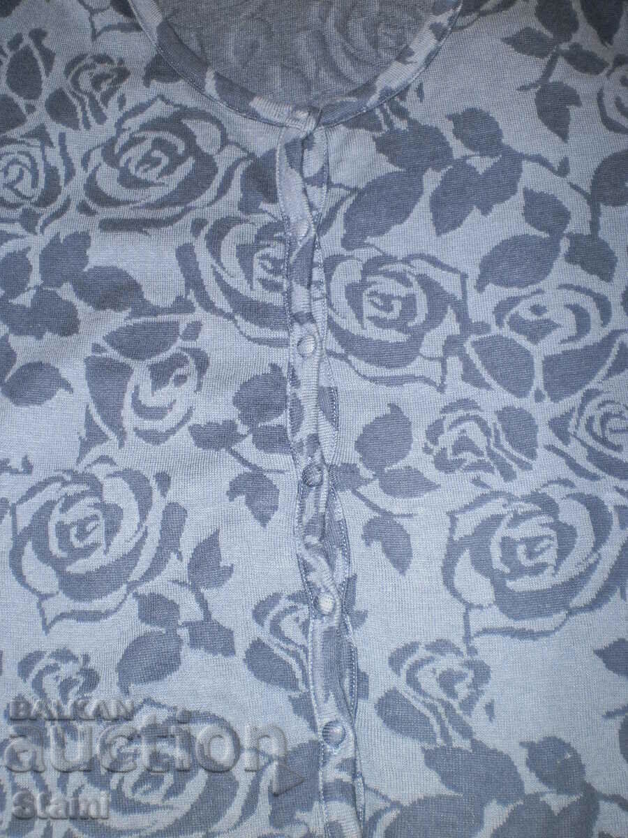 Blouse with buttons blue and black NO, size L, new - 5 Blouse with buttons blue and black NO, size L, new - 5