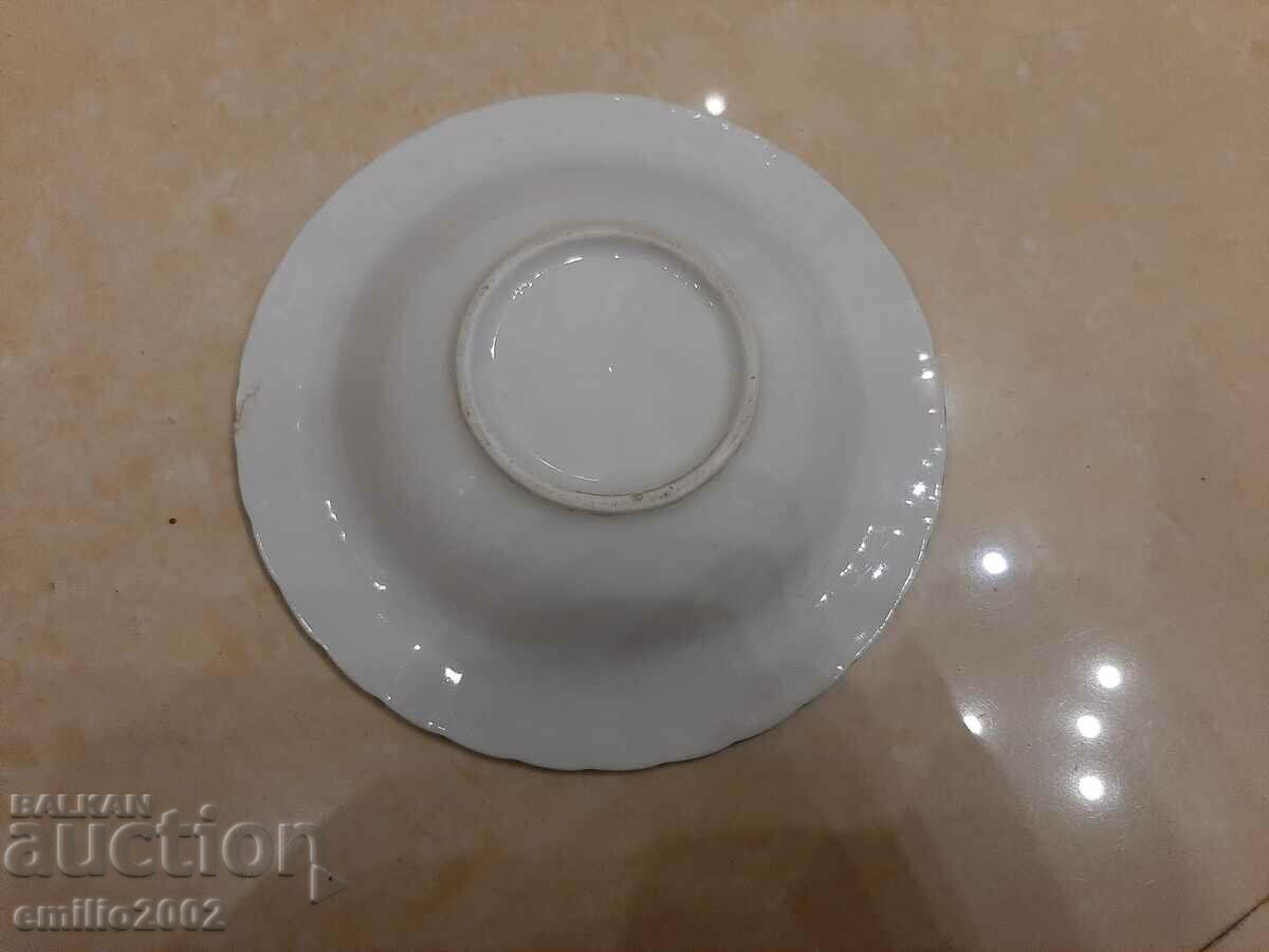 Auction Porcelain advertising saucer retro social Auction Porcelain advertising saucer retro social