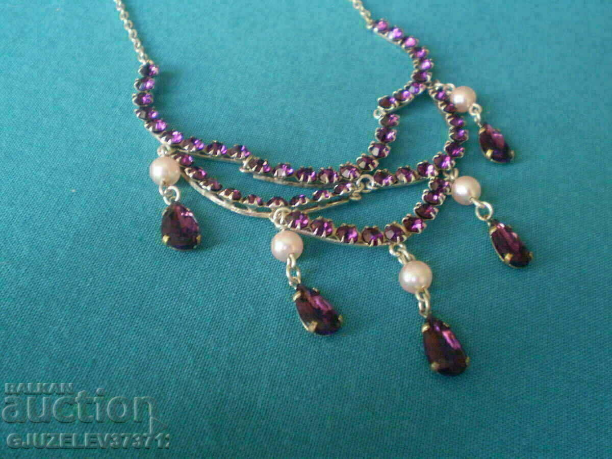 Old women's necklace art deco necklace - 6