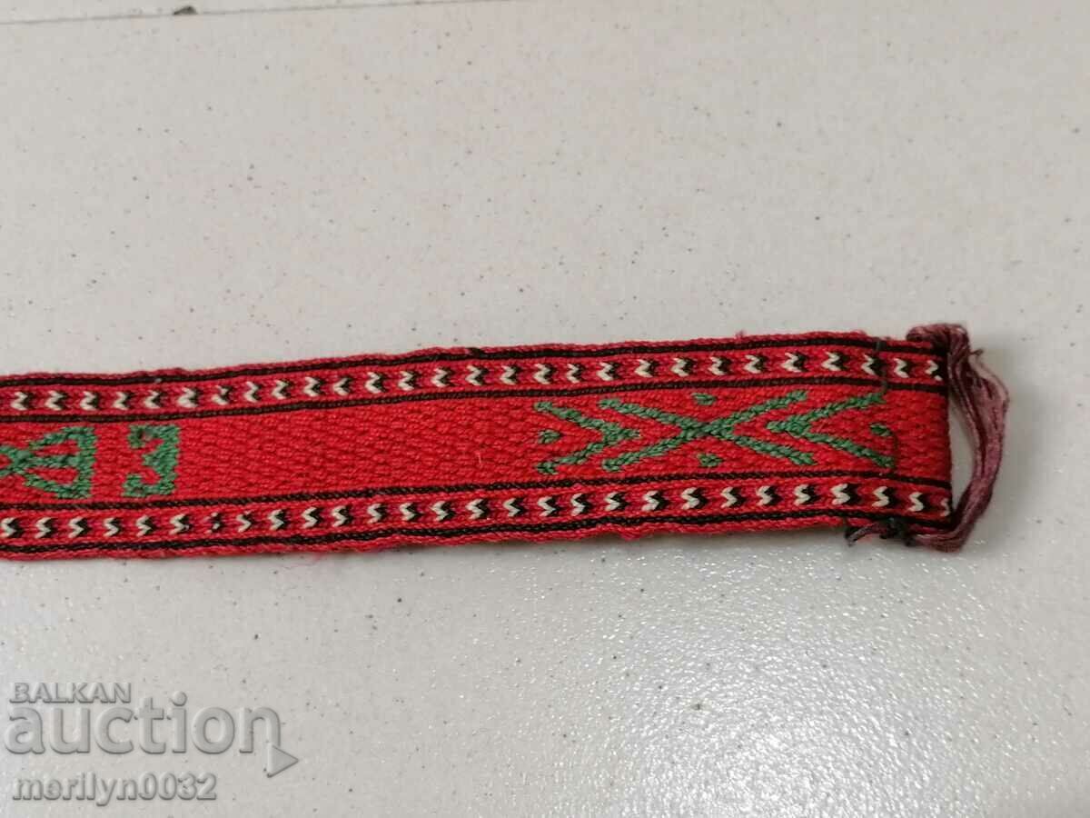 Auction Old hand woven belt, belt, poft, costume Auction Old hand woven belt, belt, poft, costume