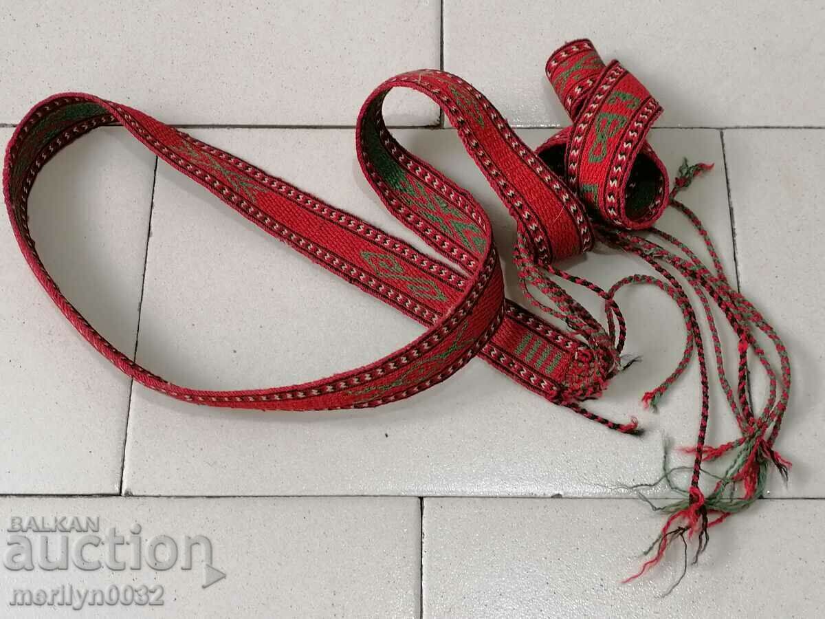 Delivery of Old hand woven belt, belt, poft, costume Delivery of Old hand woven belt, belt, poft, costume
