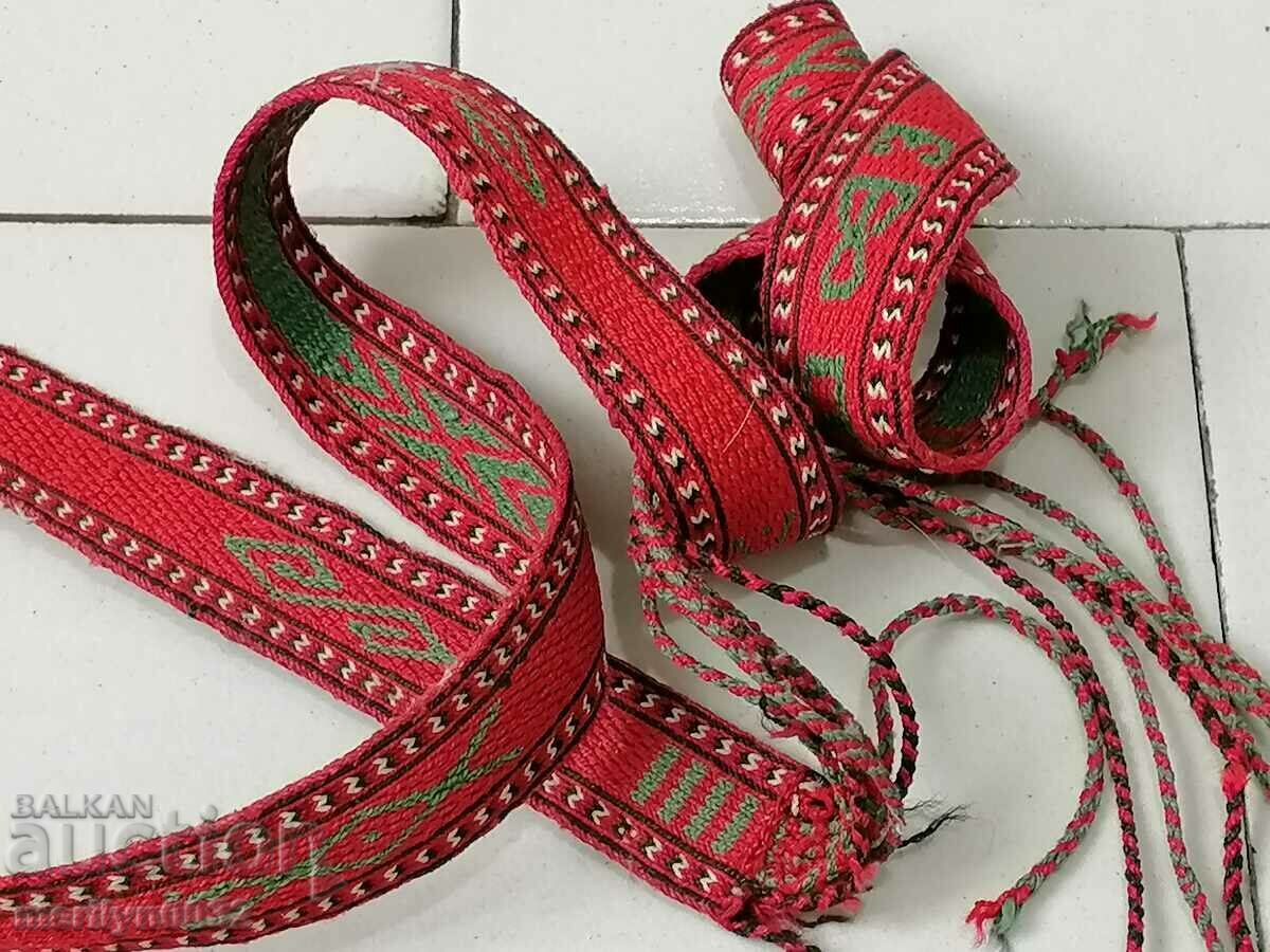 Old hand woven belt, belt, poft, costume Old hand woven belt, belt, poft, costume
