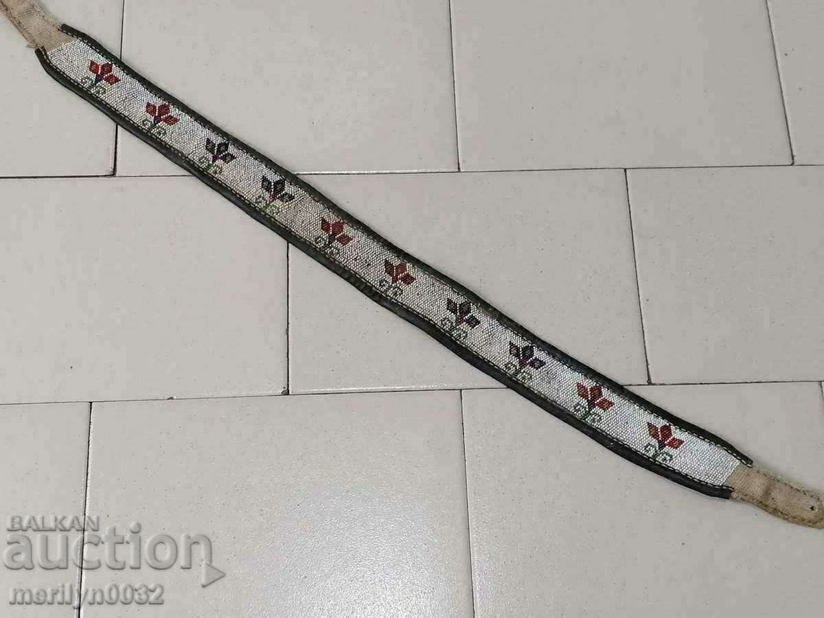 Old handwoven leather belt for pafti beads blue costume with price 219.90 BGN | € 112.43 Old handwoven leather belt for pafti beads blue costume with price 219.90 BGN | € 112.43